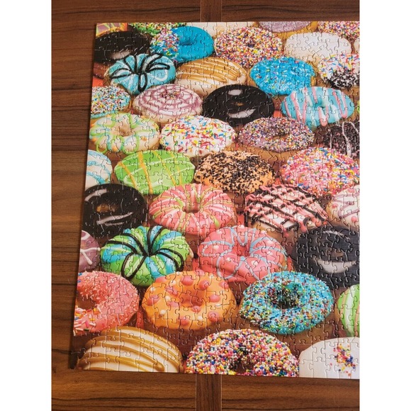 Cobble Hill: Doughnuts 1000 Piece Jigsaw Puzzle Complete - Picture 6 of 8
